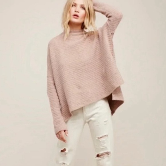 Free People Wool & Linen Arctic Fox Zip Back Sweater Small - Picture 8 of 9